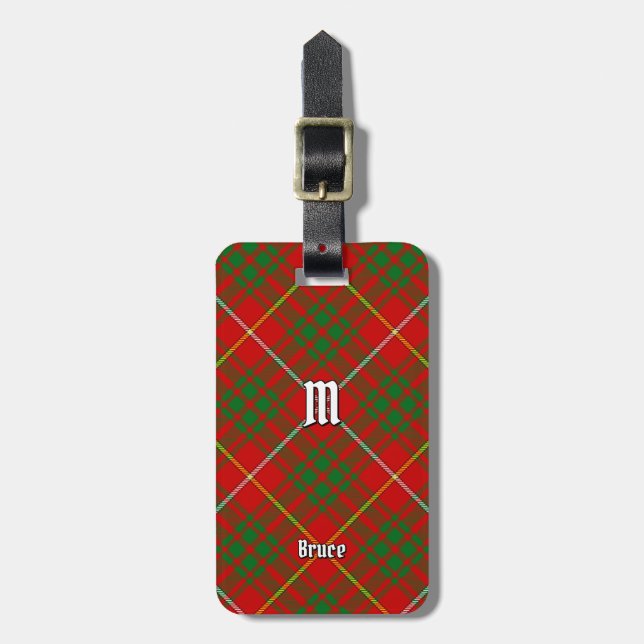 Clan Bruce Tartan Gepäckanhänger (Vorderseite vertikal)