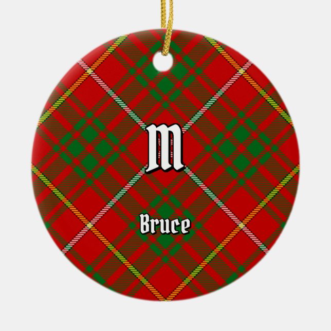 Clan Bruce Tartan Keramik Ornament (Vorne)