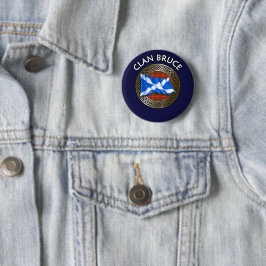 Clan Bruce Tartan Knot & Flag Button