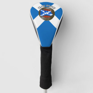 Clan Bruce Tartan Knot & Flag Golf Headcover