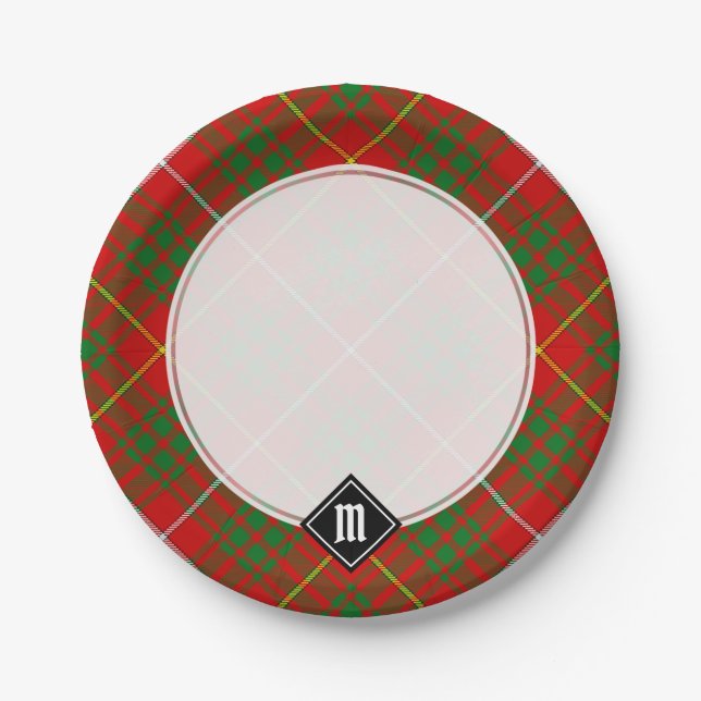 Clan Bruce Tartan Pappteller (Vorderseite)