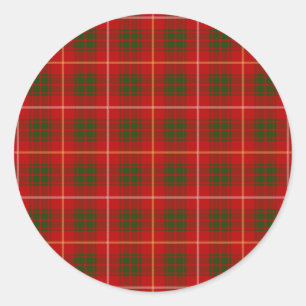 Clan Bruce Tartan Runder Aufkleber