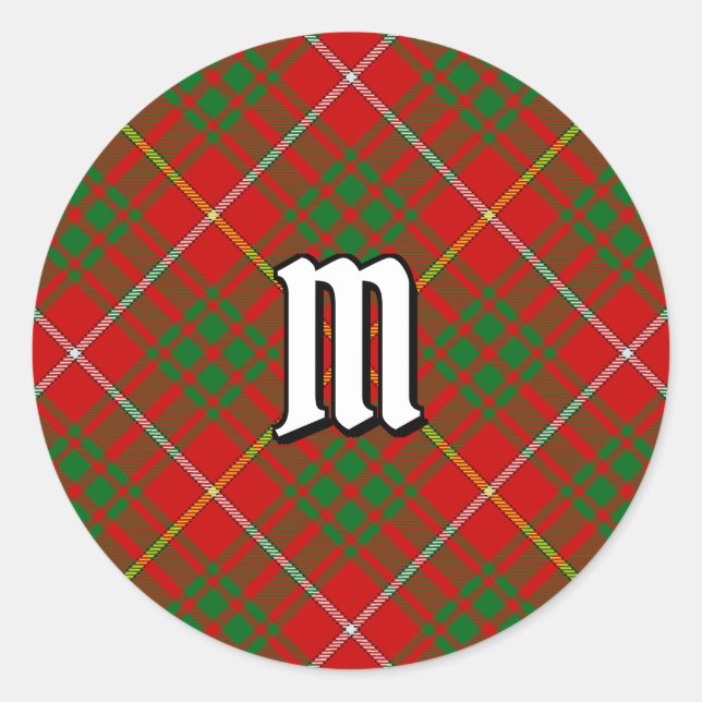 Clan Bruce Tartan Runder Aufkleber (Vorderseite)