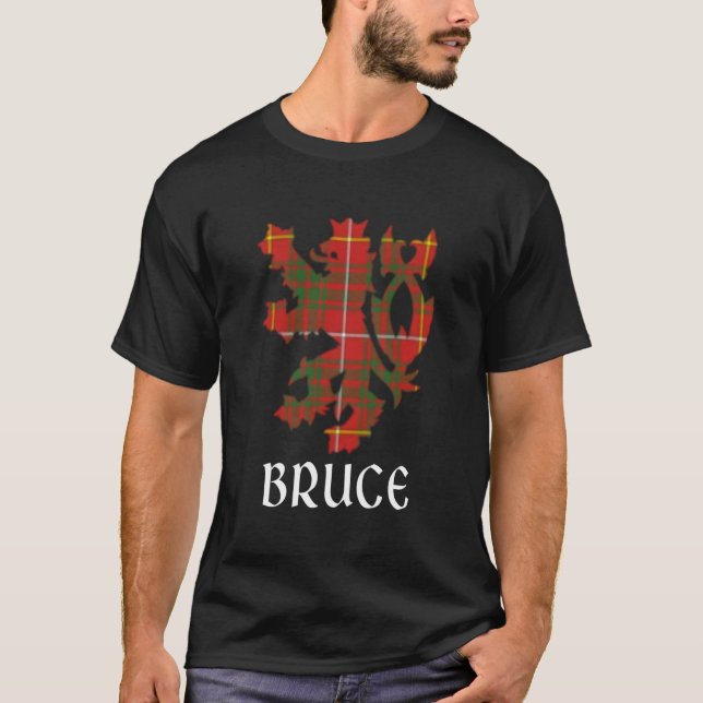 Clan Bruce Tartan Scottish Family Name Scotland Pr T-Shirt (Vorderseite)