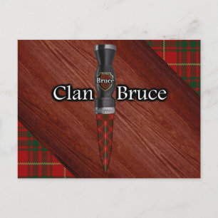 Clan Bruce Tartan Sgian Dubh Klinge Postkarte