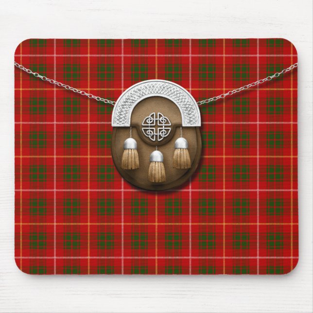 Clan Bruce Tartan und Sporran Mousepad (Vorne)