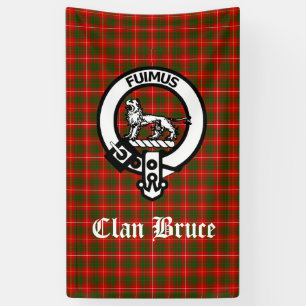 Clan Bruce Wappen Abzeichen & Tartan Custom Banner