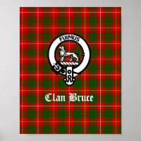 Clan Bruce Wappen Abzeichen & Tartan