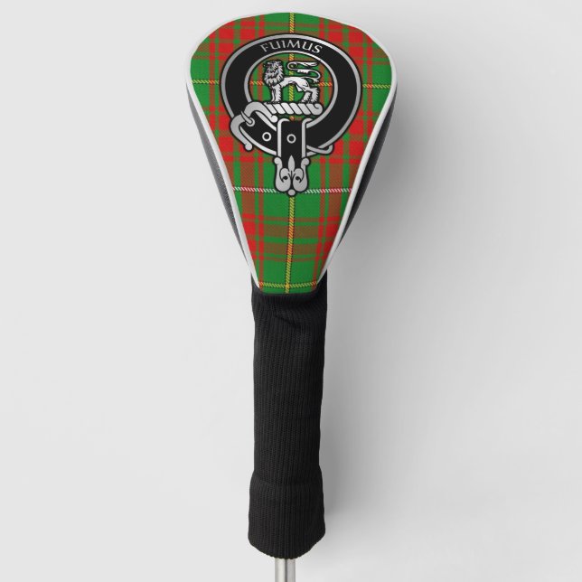 Clan Bruce Wappen & Jagd Tartan Golf Headcover (Vorderseite)