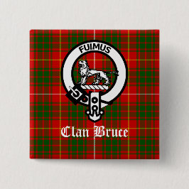 Clan Bruce Wappen Tartan Custom Button