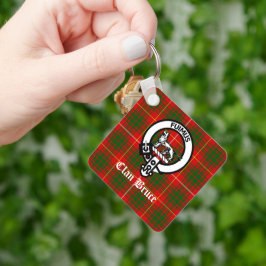 Clan Bruce Wappen Tartan Custom Schlüsselanhänger