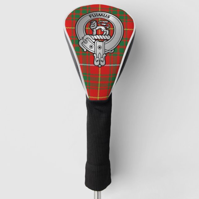 Clan Bruce Wappen & Tartan Golf Headcover (Vorderseite)