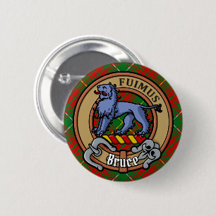 Clan Bruce Wappen über die Jagd auf Tartan Button