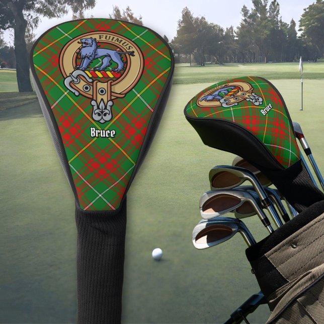Clan Bruce Wappen über die Jagd auf Tartan Golf Headcover (Von Creator hochgeladen)