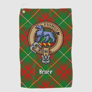 Clan Bruce Wappen über die Jagd auf Tartan Golfhandtuch