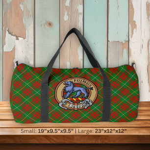 Clan Bruce-Wappen über Hunting Tartan Duffle Bag