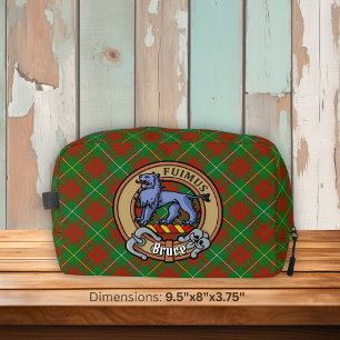 Clan Bruce Wappen über Hunting Tartan Waschbeutel