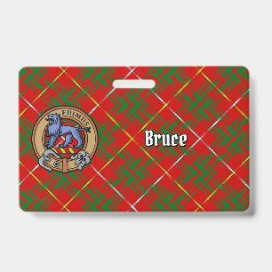 Clan Bruce-Wappen über Tartan Ausweis