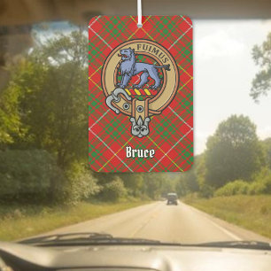 Clan Bruce Wappen über Tartan Autolufterfrischer
