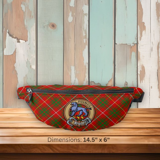 Clan Bruce-Wappen über Tartan Bauchtasche (Von Creator hochgeladen)