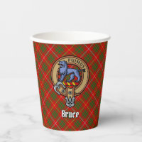 Clan Bruce Wappen über Tartan