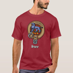 Clan Bruce Wappen über Tartan T-Shirt