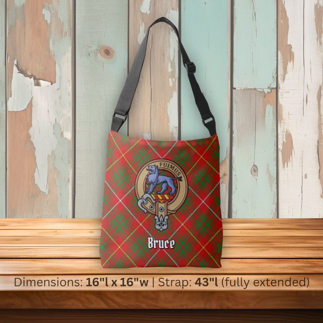 Clan Bruce Wappen über Tartan Tragetaschen Mit Langen Trägern (Von Creator hochgeladen)