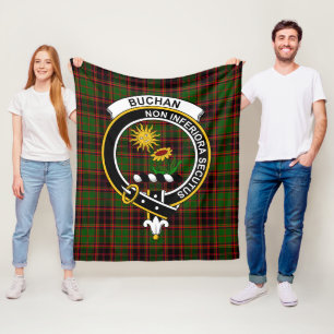 Clan Buchan Modern Tartan Kariert Fleecedecke