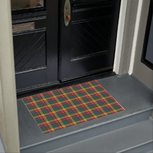 Clan Buchanan Kariert Green Yellow Karo Tartan Fußmatte