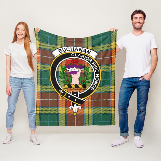 Clan Buchanan Old Sett Tartan Kariert Fleecedecke (Beispiel)