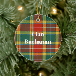 Clan Buchanan Old Sett Tartan Keramik Ornament