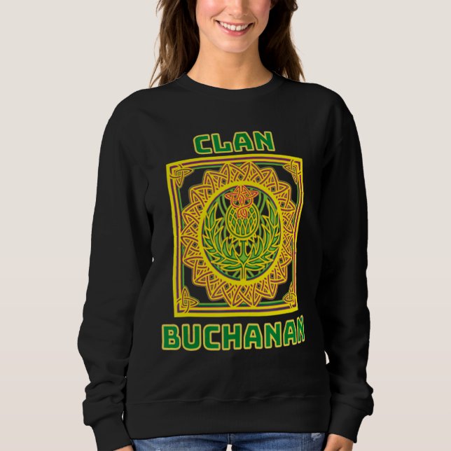 Clan Buchanan Scottish Celtic Thistle Sweatshirt (Vorderseite)