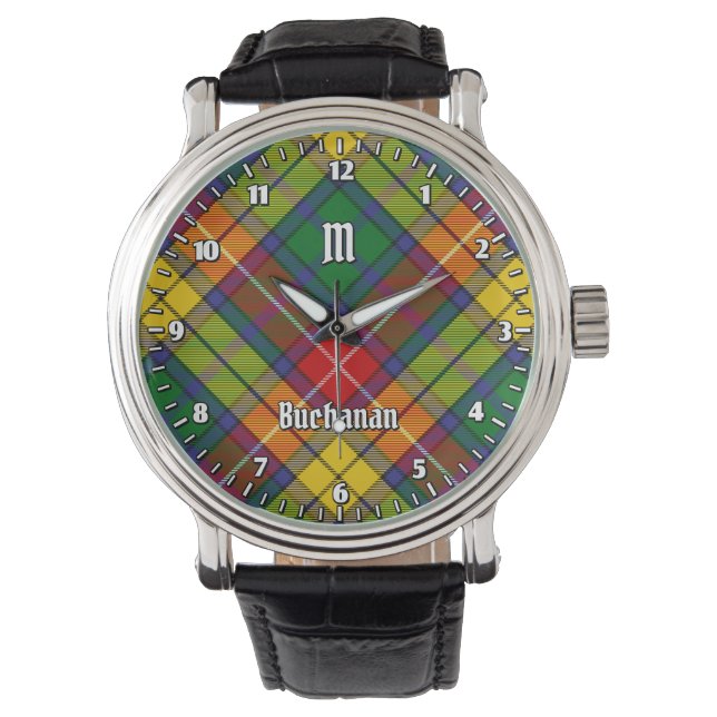 Clan Buchanan Tartan Armbanduhr (Vorderseite)