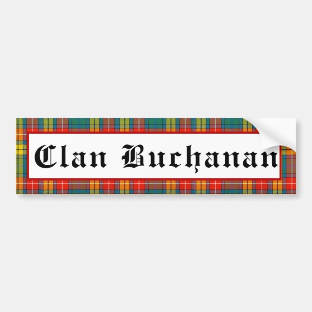 Clan Buchanan Tartan Autoaufkleber (Vorne)