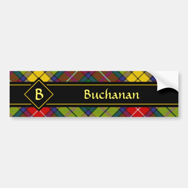 Clan Buchanan Tartan Autoaufkleber (Vorne)