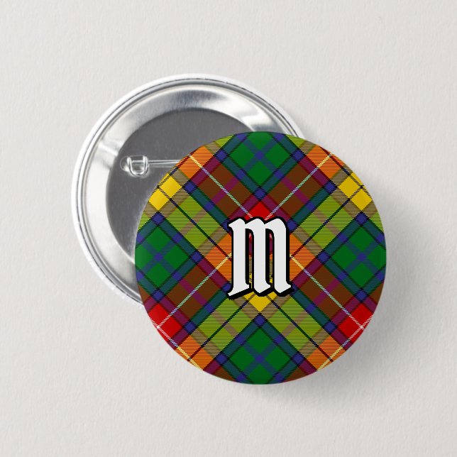 Clan Buchanan Tartan Button (Vorne & Hinten)