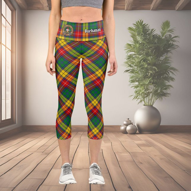 Clan Buchanan Tartan Capri Leggings (Von Creator hochgeladen)