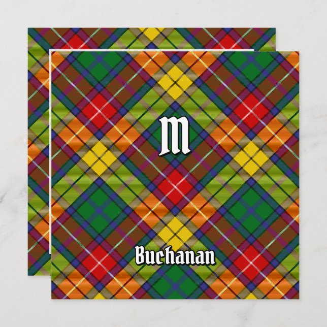 Clan Buchanan Tartan Einladung (Vorne/Hinten)