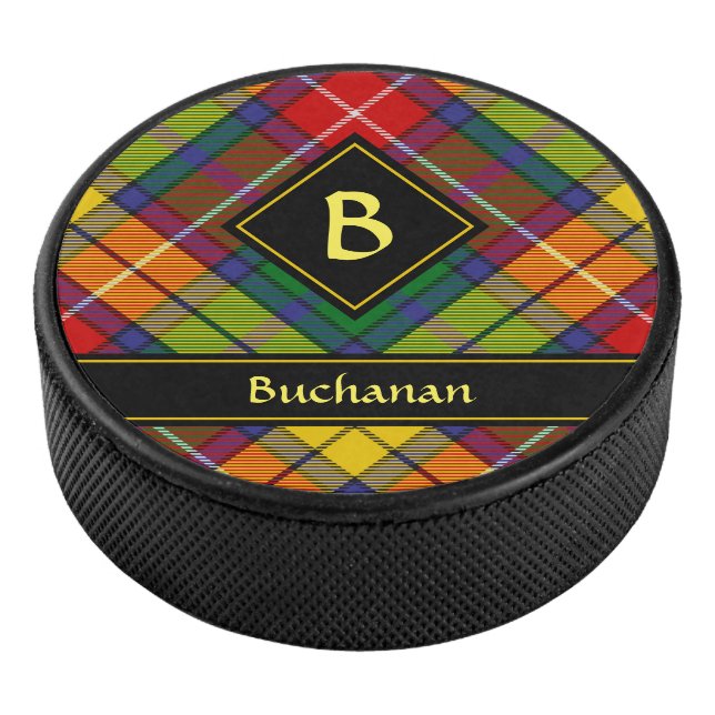 Clan Buchanan Tartan Eishockey Puck (3/4)