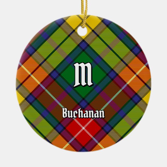 Clan Buchanan Tartan Keramik Ornament (Vorne)