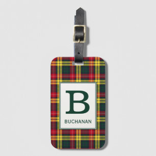 Clan Buchanan Tartan Mit Monogramm Gepäckanhänger