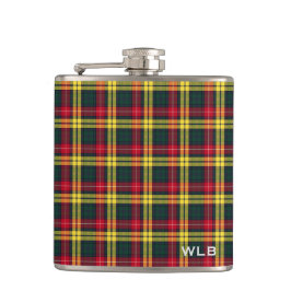 Clan Buchanan Tartan Monogram Flachmann