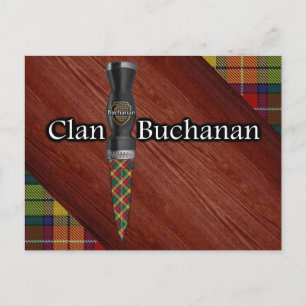 Clan Buchanan Tartan Sgian Dubh Blade Postkarte