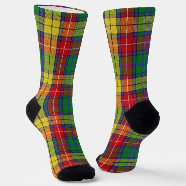 Clan Buchanan Tartan Socken (Gewinkelt)