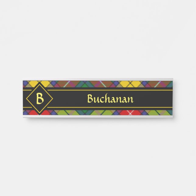 Clan Buchanan Tartan Türschild (Vorderseite )