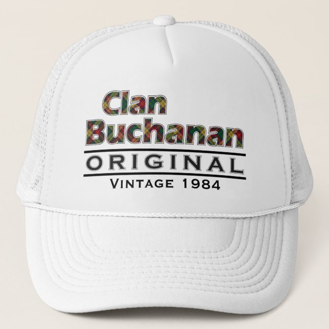Clan Buchanan Vintag anpassen Truckerkappe (Vorderseite)