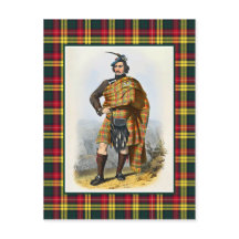 Clan Buchanan Vintag Illustration Tartan Frame