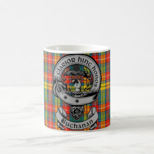 Clan Buchanan Wappen Abzeichen & Tartan Kaffeetasse