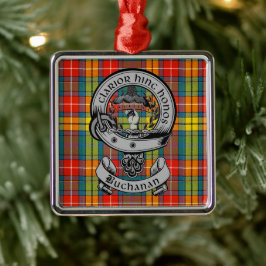 Clan Buchanan Wappen Abzeichen & Tartan Ornament Aus Metall