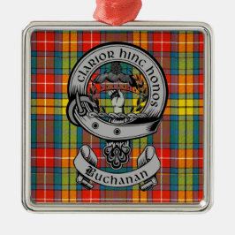 Clan Buchanan Wappen Abzeichen & Tartan Ornament Aus Metall